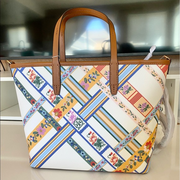 🆕🍀🔶Tory Burch Kerrington small zip tote/shoulder bag/leather - Picture 2 of 7